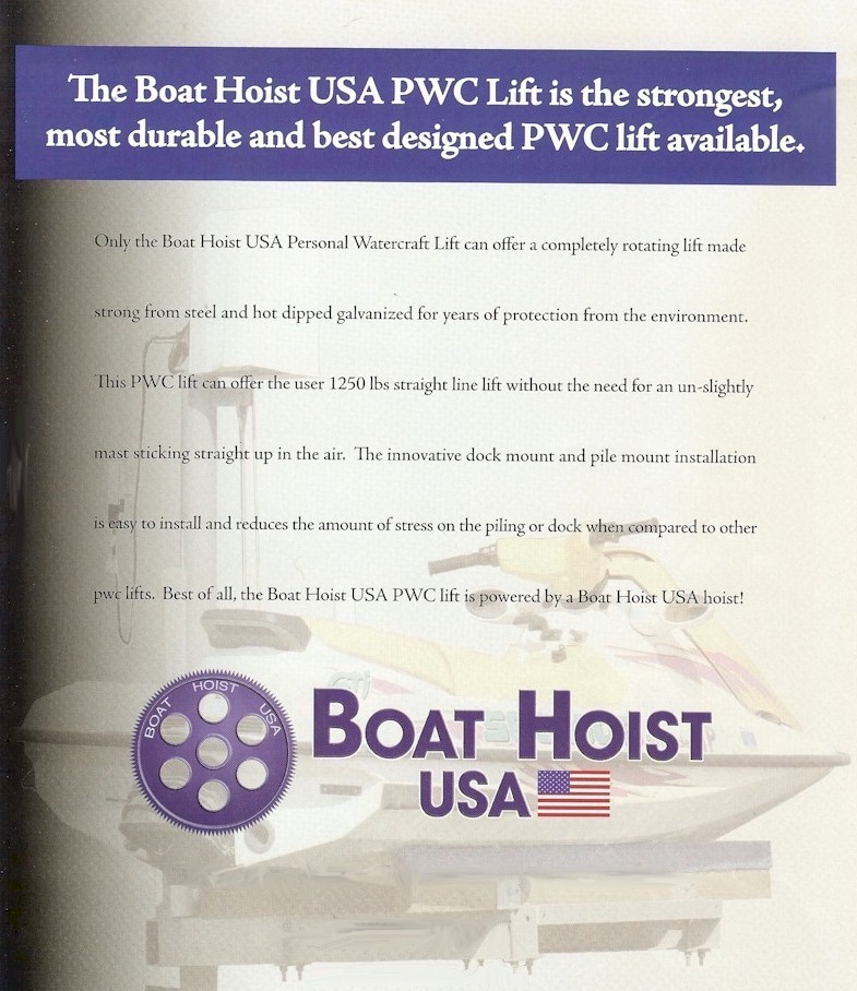Boat Hoist USA PWC Lift from Boat Lifts 4 Less